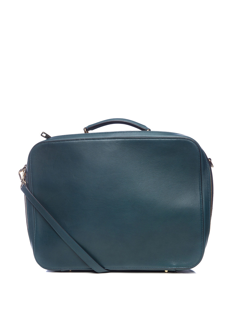 Dolce&Gabbana 湖蓝色箱形拉链开合手提包