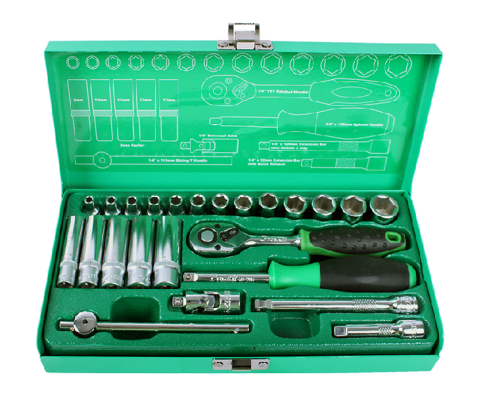 Taiwan Bao - Industrial SK-22401M 1 4 24 Mechanical repair sleeve wrench repair tool group