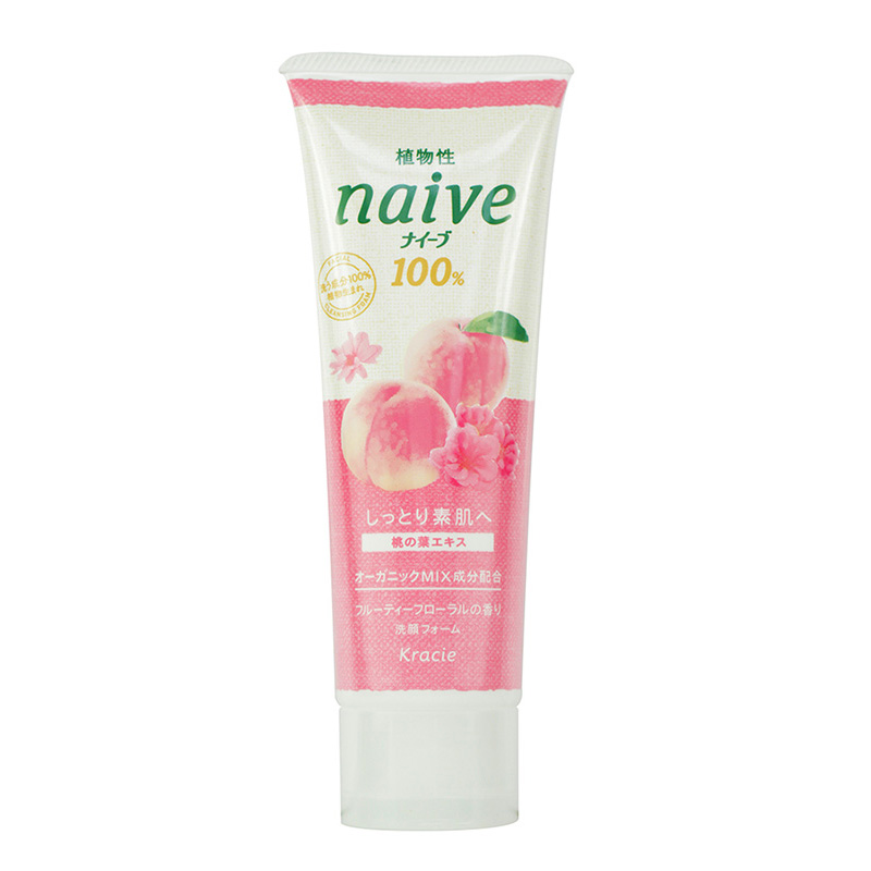 Kracie葵缇亚 naive水蜜桃泡沫洗面奶110g 毛孔清洁 清爽保湿