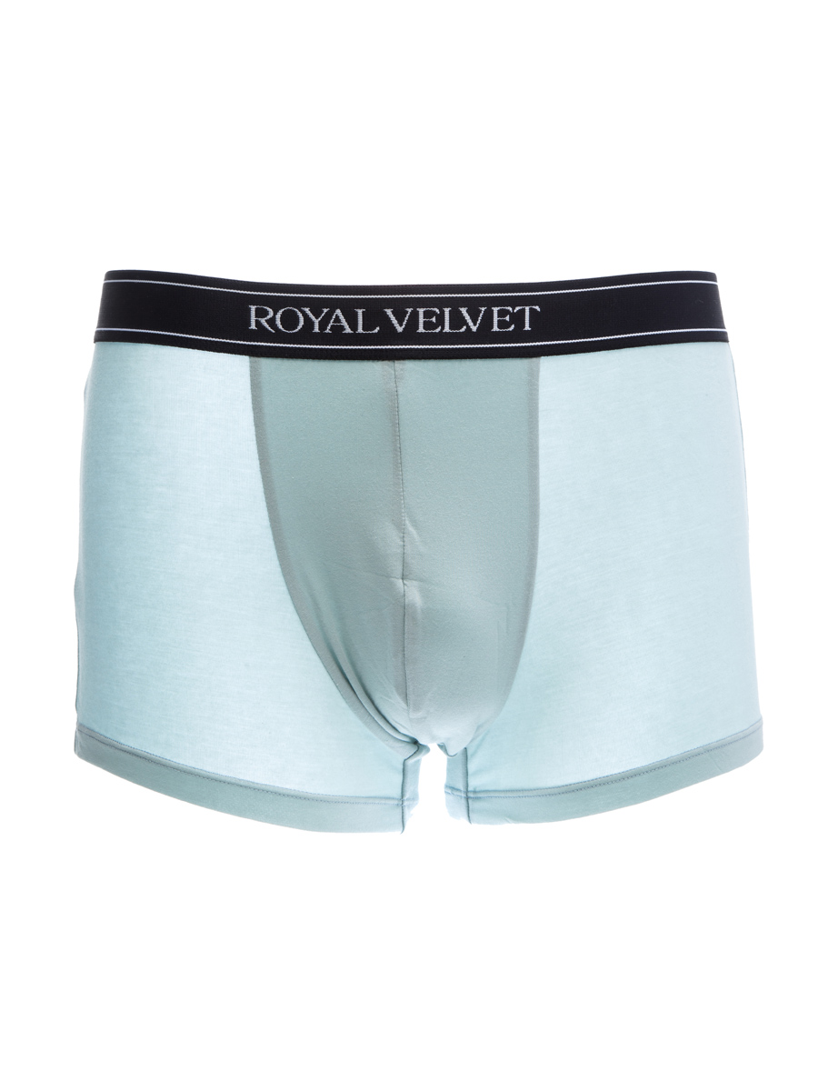 ROYAL VELVET|浅蓝色莫棉拼边平角内裤