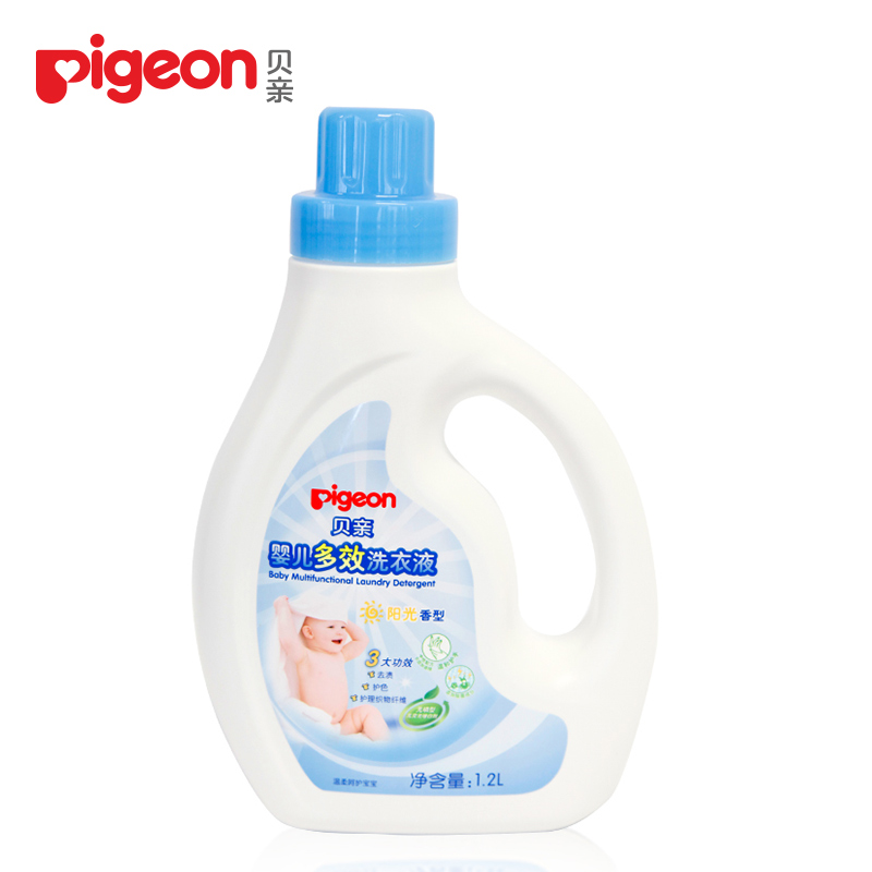 贝亲pigeon 婴儿多效洗衣液 衣物清洗剂（阳光香型）1.2L MA55