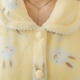 Coral nhung đồ ngủ nữ dễ thương mùa đông dịch vụ nhà hoạt hình đồ ngủ mùa thu flannel dài tay áo dày kích thước lớn phù hợp với thời trang mặc nhà Bộ Pajama