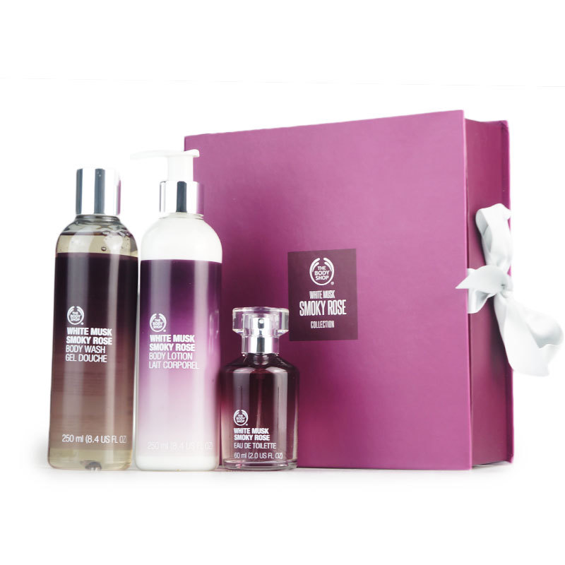 英国The Body Shop 美体小铺 白麝香雾薰玫瑰三件套礼盒