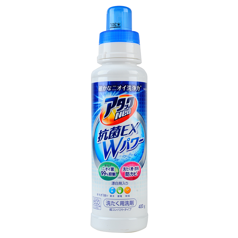 日本原装花王超浓缩酵素洗衣液400g*迅速渗透*强效去污*2.5倍浓缩