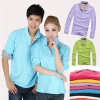 Áo thun mùa đông cotton dài tay tùy chỉnh logo ve áo tự làm lớp quảng cáo dịch vụ quần áo công sở áo thun áo thể thao màu áo polo dài tay