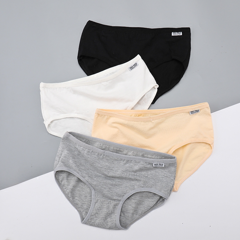 10-Pack Women's Pure Cotton Underwear, Low-Rise, Simple, 100% Cotton, Black and White Briefs, Comfortable for Students