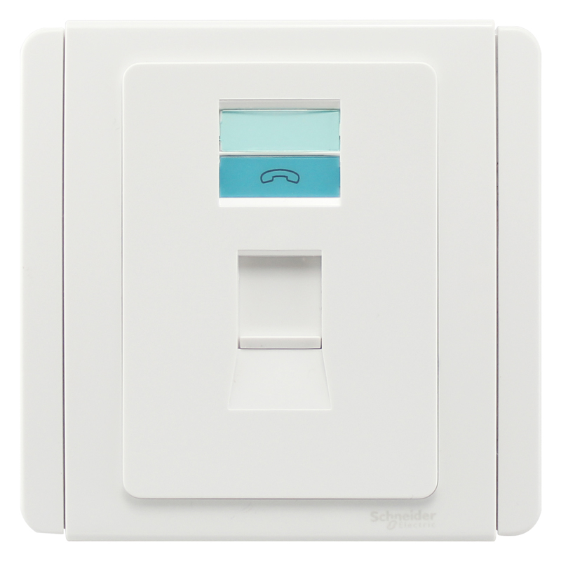 Schneider switch socket E3000 Metroseries single-link phone voice socket 86 type panel jawhite
