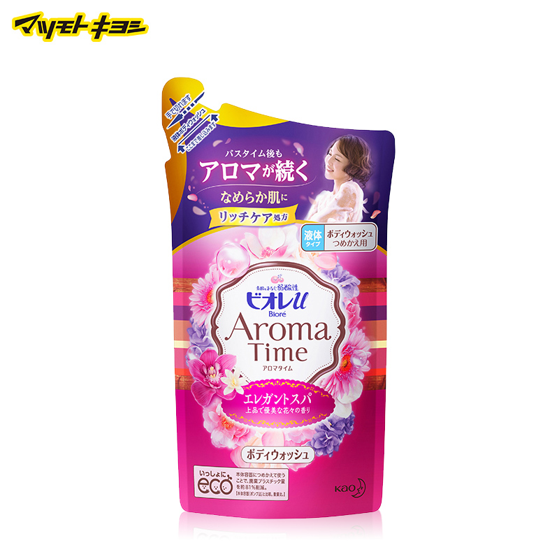 日本松本清 日本直邮碧柔 Aroma Time 雅致花香沐浴露替换装360ml
