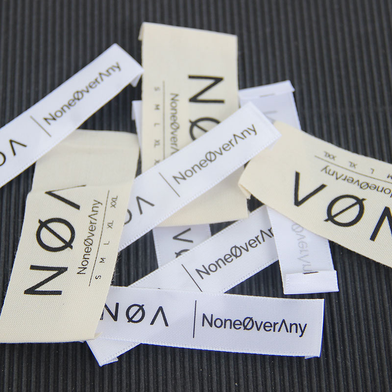 Clothing size water washing label making custom clothing trademark label design weaving label tailoring