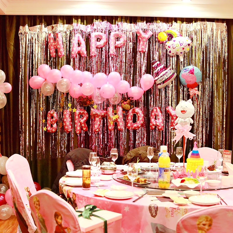 Children S Birthday Party Decoration Jewelry Tassel Color Rain