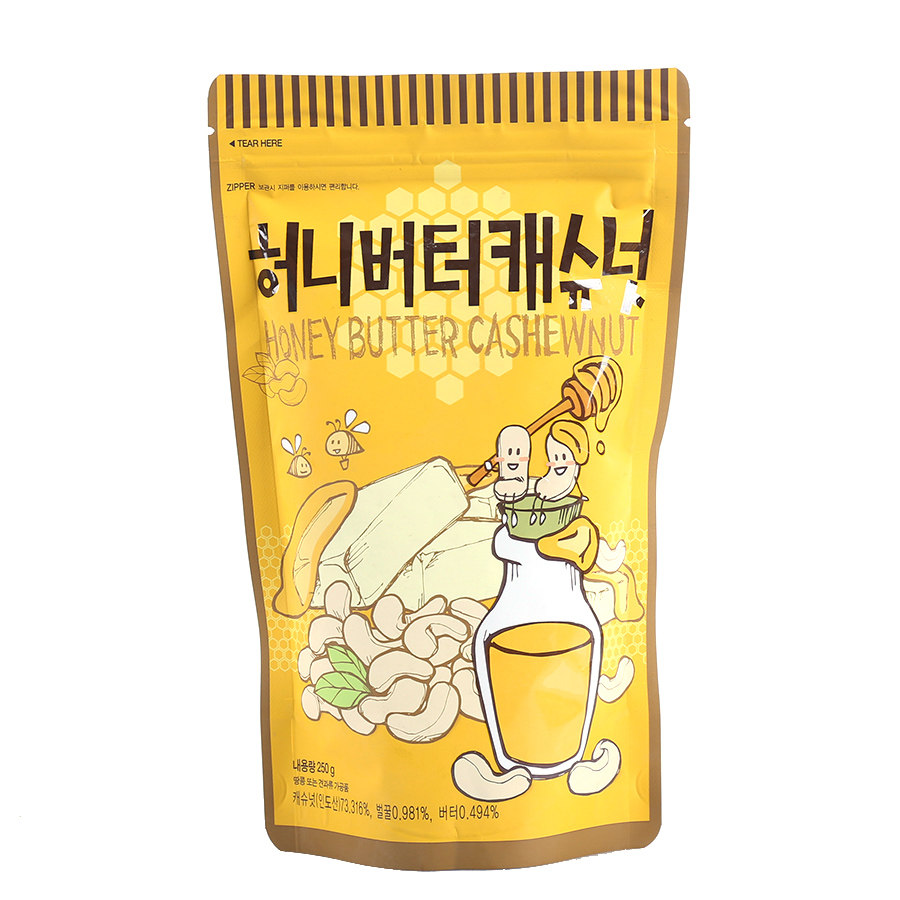 【天猫超市】韩国进口食品gilim蜂蜜黄油腰果250g 休闲零食坚果