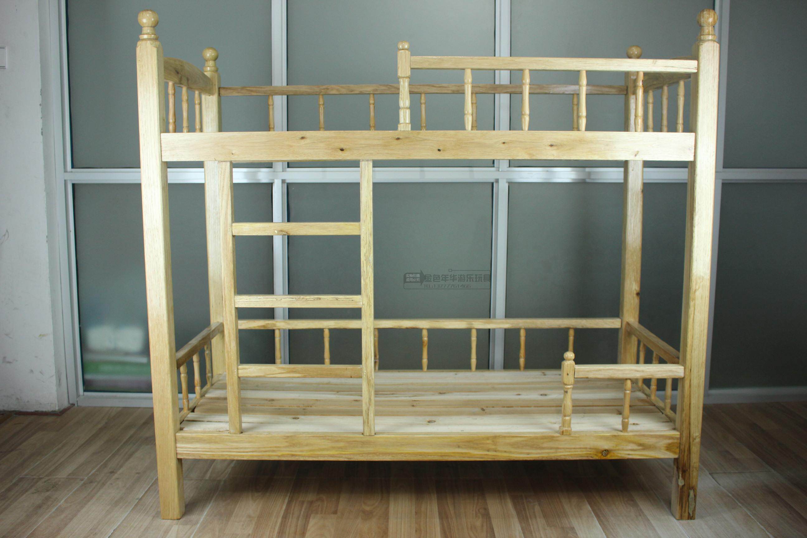 Children's bed solid wood double double kindergarten special bed bunk baby nap toddler wooden bed