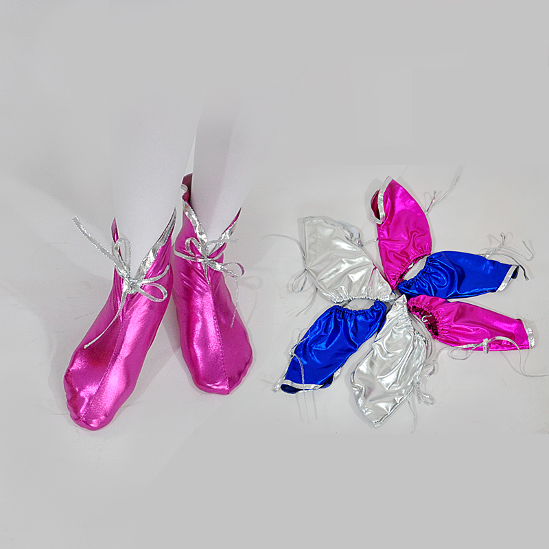 Exploits children male and female children bright pieces Shoes Shoes for young children Performance Dance Out of service jazz dance costumes foot cover shoes cover