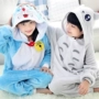 Cos phim hoạt hình anime trang phục trẻ em Một cỗ máy ác mộng mèo chinchillas biểu diễn quần áo flannel đồ ngủ một mảnh quần áo trẻ em