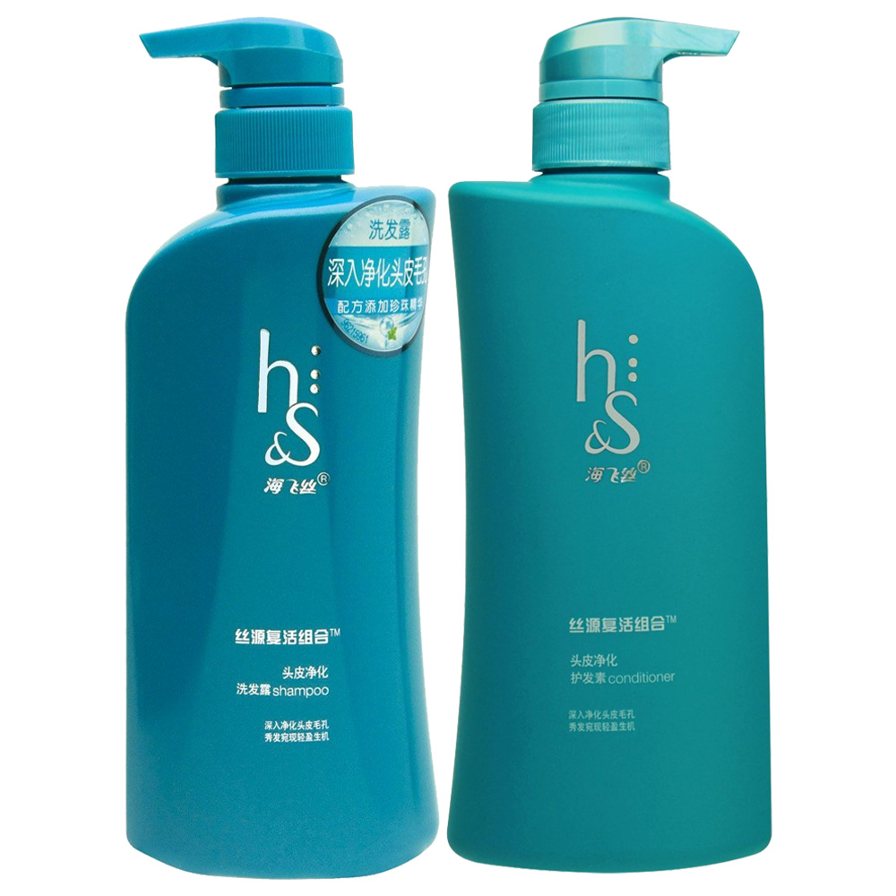 海飞丝  丝源复活头皮净化洗发水/露530ml+护发素530ml 正品包邮