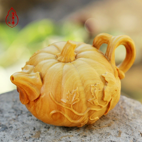 Заварочный чайник из сандалового дерева, резное украшение в руку из грецкого ореха из натурального дерева