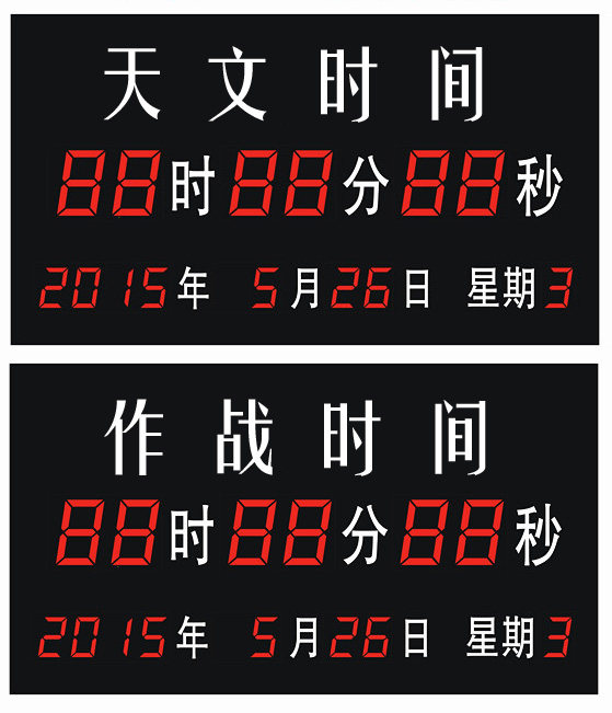 Combat Time Astronomical Time Electronic Watch Board Meeting Room Electronic Look Board Temperature Humidity LED Display