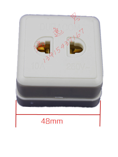 Manufacturer sells 10A250V fixed 48 * 48 two holes clear fit socket switch panel