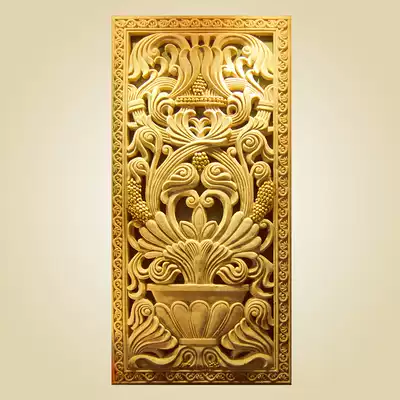 Artificial sandstone hanging decoration Logo wall relief hollow three-dimensional entrance custom sandstone background wall European screen