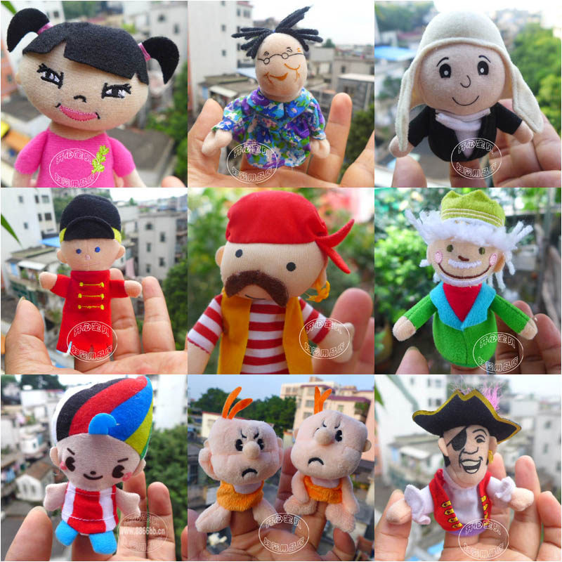 Foreign Bill Pirate Lawyer China Girl Clown Grandpa Grandpa Old Grandma Figure Finger Occasional Toy Performance Props