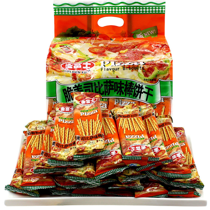 【天猫超市】金富士脆美司比萨味棒饼384g/袋营养美味休闲佳品○