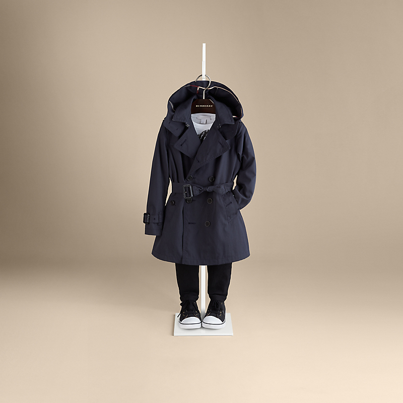 Burberry博柏利 棉质斜纹连帽Trench风衣 39325671