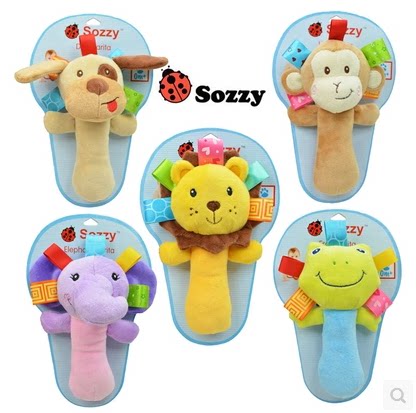 sozzy multifunction baby animal hand baton BB stick baby rattle and gripping puzzle toy