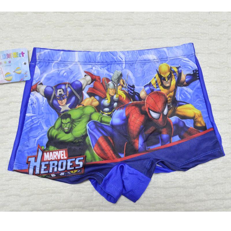 Mixed Batch Children Flat Corner Swimming Pants Multiple Printed Cartoon Pattern Boy Small Size Children Shorts Polyester Fiber Mixed Hair