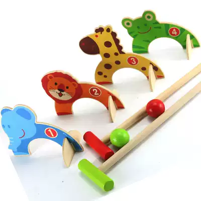 Kabi children's wooden golf gateball set Toy Game baby outdoor sports parent-child interactive toy