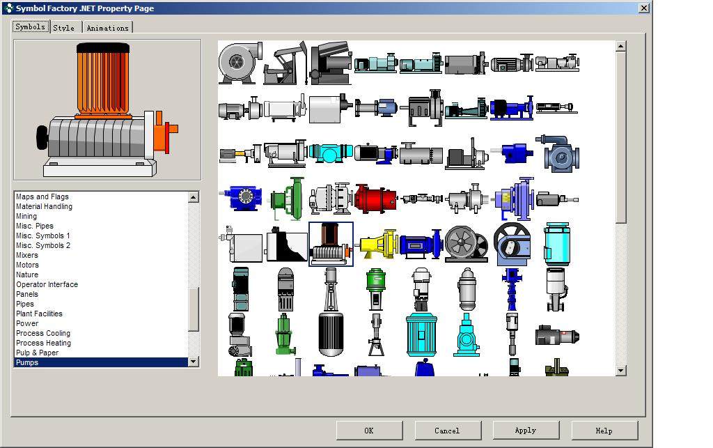 SymbolFactoryDotNET industrial graphics library C#VB NET platform applicable
