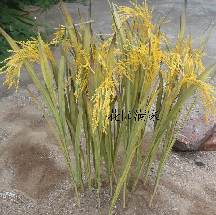 Imitation Real Fake Rice Plant Grain Crops Grain Crops Single Branches Autumn Rice Leaf Rice Rice Wheat Ears Valley Subdecoration Direct-Taobao