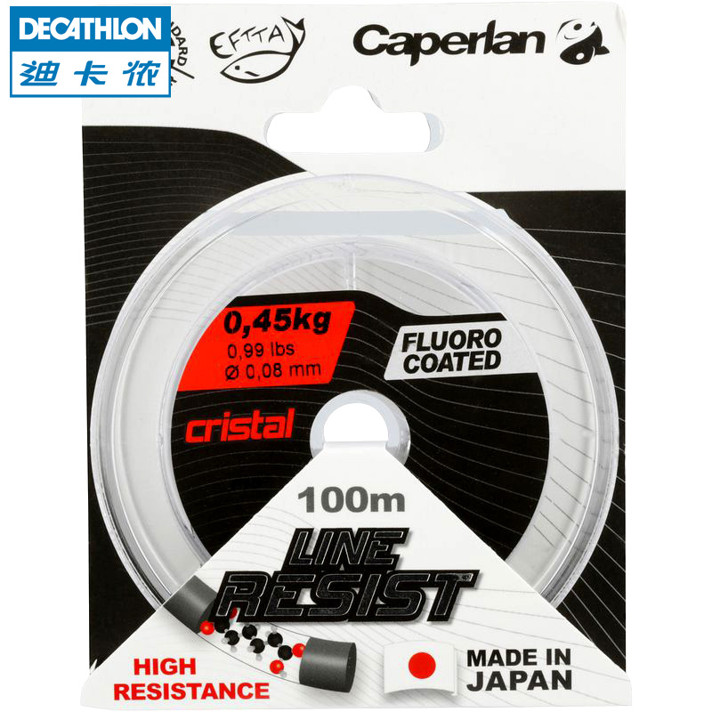 迪卡侬 crystal鱼线100米 氟碳涂层 日本共聚体鱼线 CAPERLAN