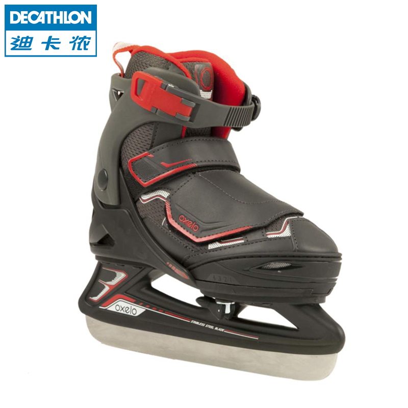 迪卡侬 青少年冰刀鞋搭扣可调溜冰鞋 OXELO