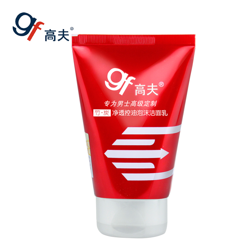 高夫GF竹炭净透控油男士泡沫洗面奶洁面乳保湿去黑头深层清洁补水
