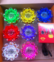 Ador LED colorful lotus lamp ever-lasting lamp for Buddha lamp prayer lamp god table lamp battery for Buddha hall lamp in front of the Buddha