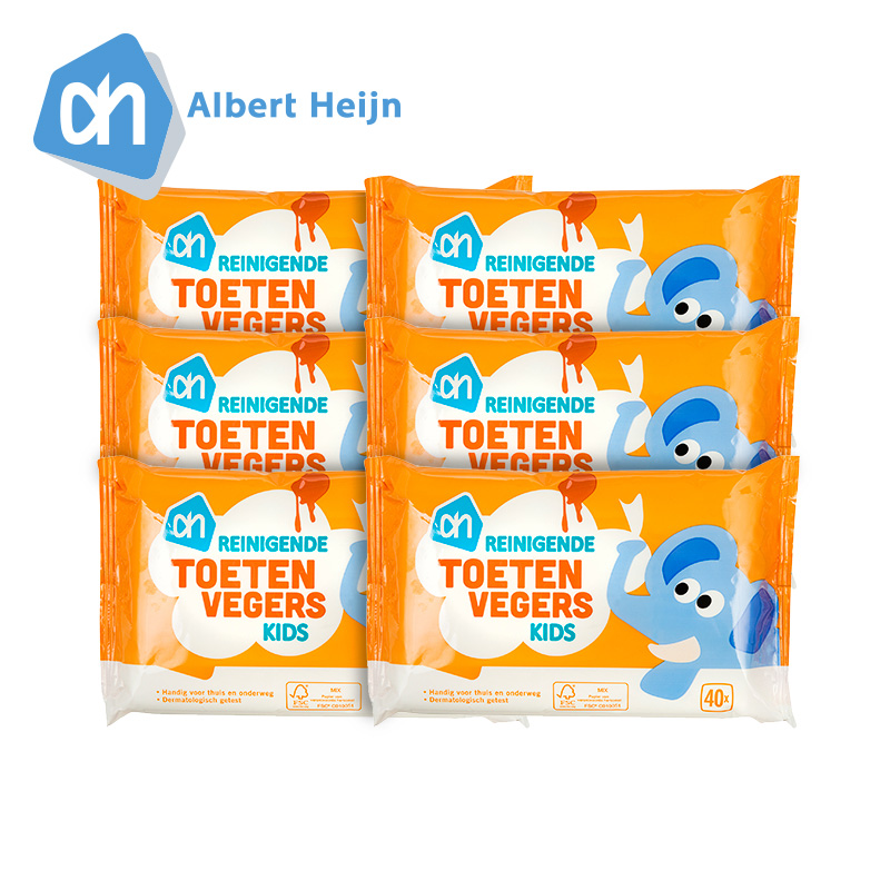 Albert Heijn儿童湿纸巾 手脸专用 6包