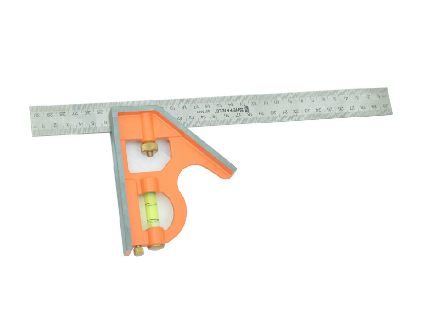 Steel shield tool S079003 Movable stainless steel right angle ruler Horizontal ruler 90 degrees 45 degrees