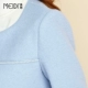 Nhỏ hương thơm gió áo len nữ đoạn ngắn mùa thu và mùa đông mới của Hàn Quốc phiên bản của dày vòng cổ chic con trai nhỏ Nizi áo áo khoác burberry nữ Áo khoác ngắn