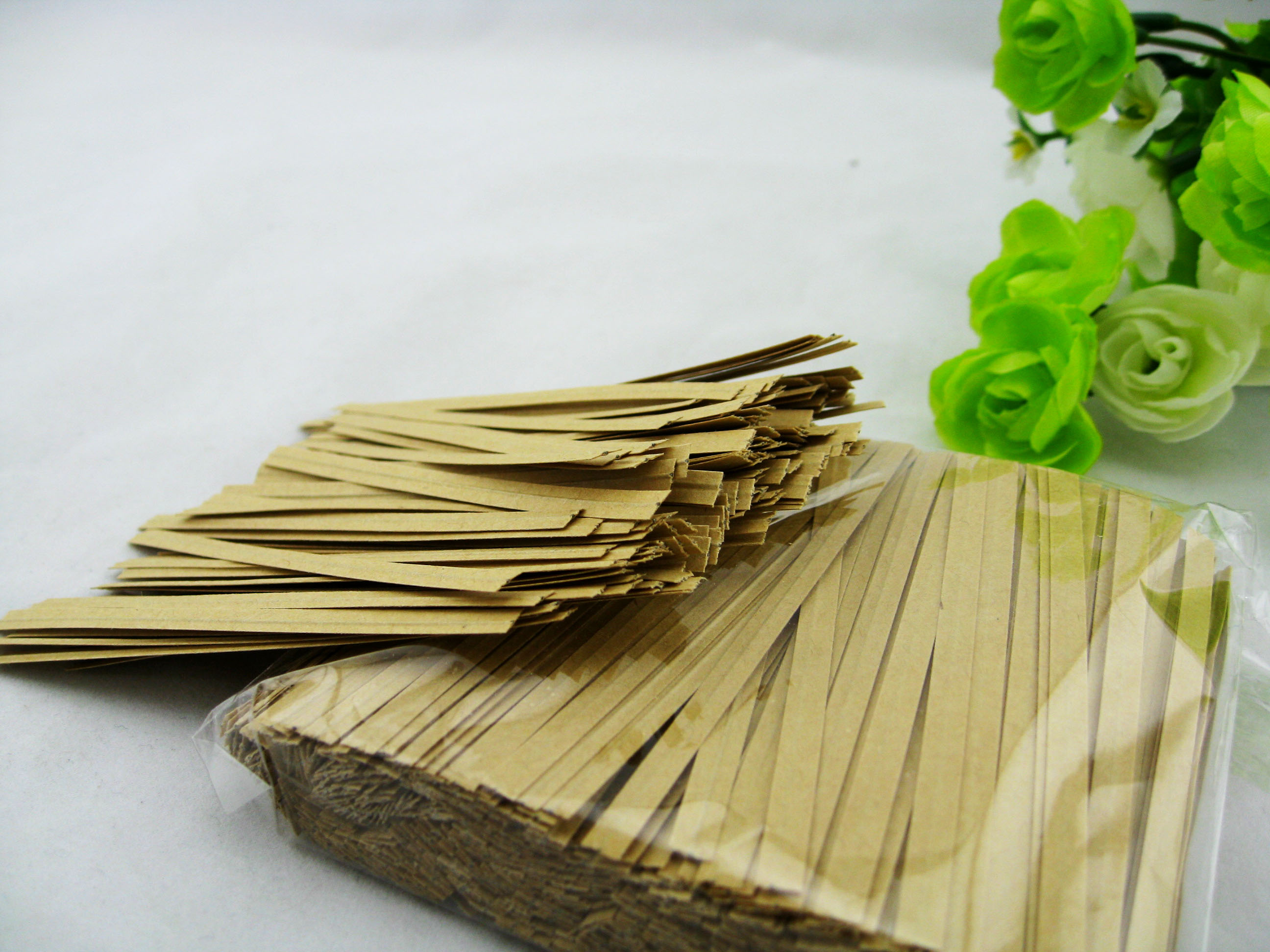 Baking packaging West Light Kraft Paper Seal Tie Fix retro kraft seal seal iron wire wrap about 900 packs