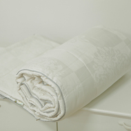 Màu xanh bạch kim quilt đôi chăn bông vải phương thức cốt lõi