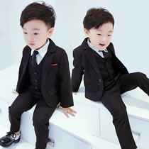 Childrens dress British small suit 2 Boy suit three-piece suit 4 Little boy vest 5 Autumn 6-year-old flower girl suit 7