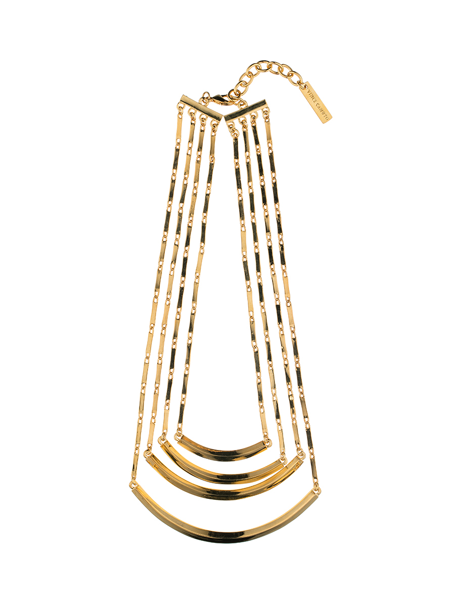 VINCE CAMUTO 金色多层弧形个性项链