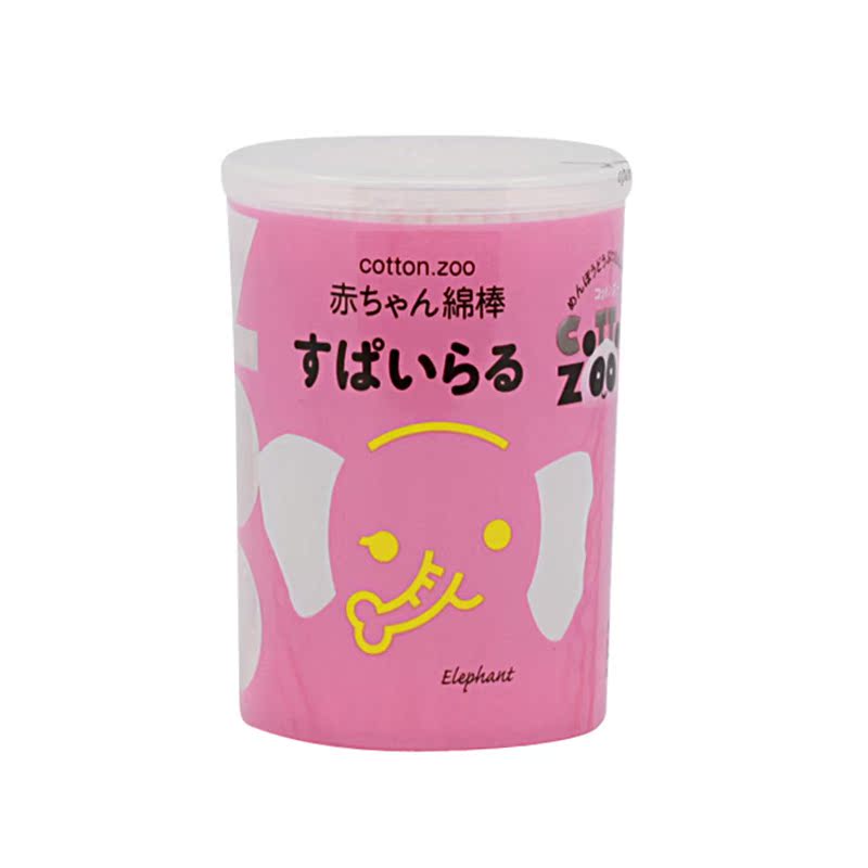 日本原装平和可兰朵cotton.zoo婴儿用棉棒棉签柔和螺旋型160支装