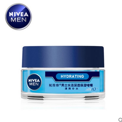 Nivea/妮维雅男士水活深透保湿啫喱50g 补水滋润 保湿霜面霜 凝胶