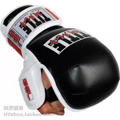 (Original) COMBAT professional MMA boxing cover leather half-finger sandbag training UFC gel gloves