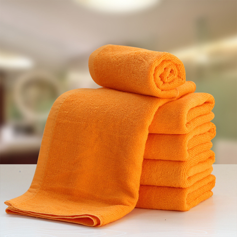 Foot Bath Beauty Salon Orange Towel Hotel Pure Cotton 150g Orange Face Towel Guest Room Bath Towel Foot Towel