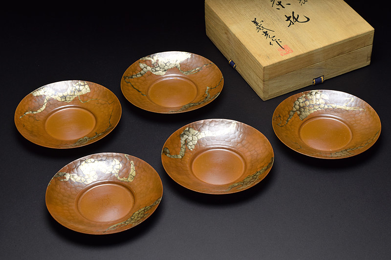 Yiguang for wrought gold hammer Hammer Round Tea to Five Guest Co-Box Frying Tea Props Bronze Ware Tea-Taobao