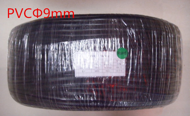 Environmentally friendly PVC hose inner diameter 9mm black wire tube wire and cable sheath tube high gloss PVC insulation sleeve