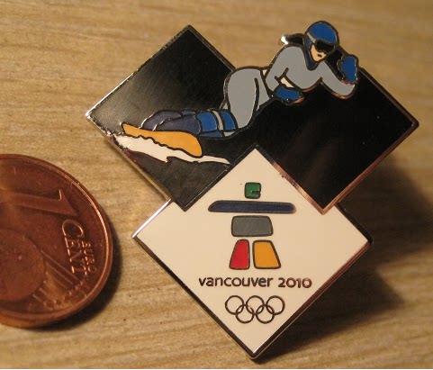 2010 Vancouver Winter Games Badge Black Diamond Series Badge Women's Veneer Ski Badge