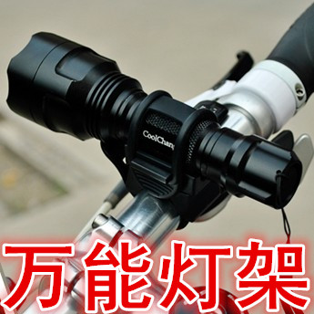 Rubber Universal Lamp Holder Bike Torch Light Clip Front Fixed Bracket Car Clip Mountaineering Bike Ride Gear Accessories